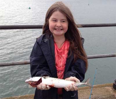 My daughter fishing at Princess Pier.